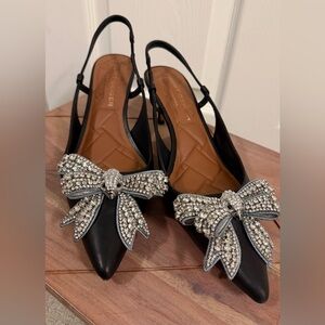 Kurt Geiger Black Heels with Silver Embellishments